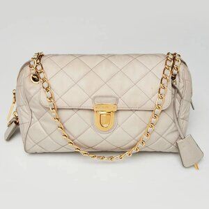 Prada Pomice Tessuto Impuntu Nylon Chain Flap Bag BR4965